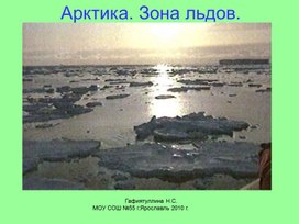 Презентация по окружающему миру "Арктика. Зона льдов" ( 2-3 класс, окружающий мир)