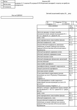 Обложка для материала Додаток ЦП до рядка 4.1.3 додатка РІ до рядка 03 РІ Податкової декларації з податку на прибуток підприємств