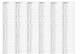 Проверочные работы на зхнание таблицы умножения