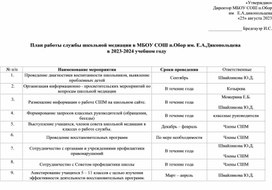 План работы службы медиации