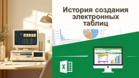 Обложка для материала История создания электронных таблиц