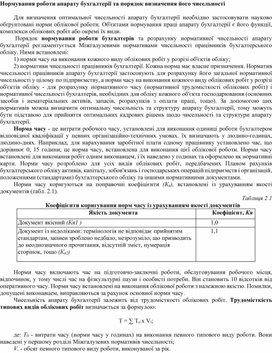 Обложка для материала Нормування роботи апарату бухгалтерії та порядок визначення його чисельності