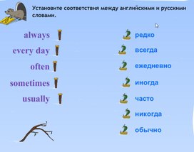 Карточка-задание по лексике 'Наречия в настоящем времени'