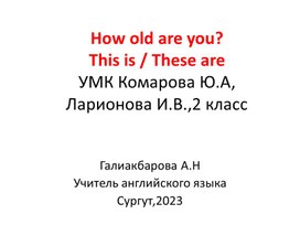 Презентация How old are you? This is / These are