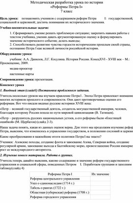 Обложка для материала Реформы Петра I