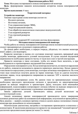 Обложка для материала Методика тестирования и поиска неисправностей монитора