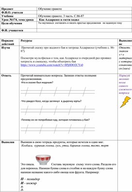 Обучение грамоте. Как Алдаркосе в гости ходил.