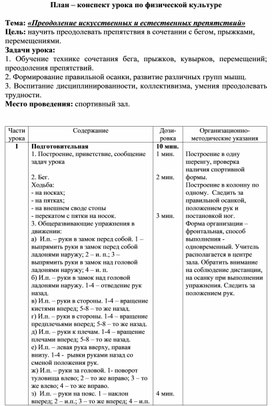 Обложка для материала Тема: «Преодоление искусственных и естественных препятствий»