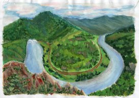 Рисунок "Река Амур"