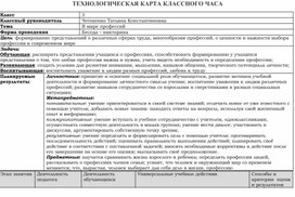 Тех карта классного часа 4 класс