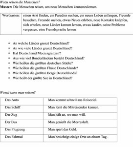 Раздаточный материал для урока немецкого языка "Eine Reise durch die BRD" (8 класс)