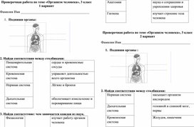 Тест "Органы чувств