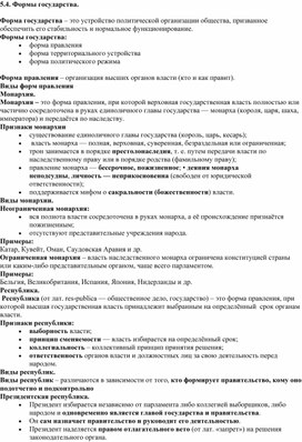 Обложка для материала Формы государства