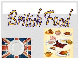 Обложка для материала British food. Food and Health.