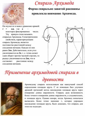 Иллюстрация по теме "Спираль Архимеда"