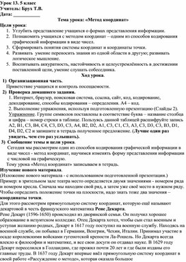 Обложка для материала Метод координат