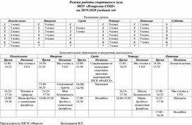 Обложка для материала График работы кружков и секций