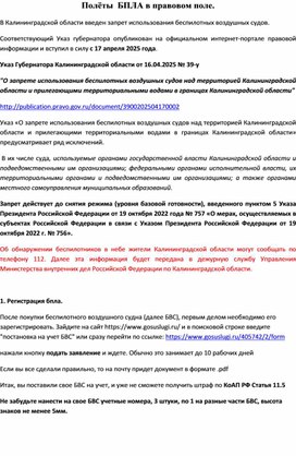 Обложка для материала Полёты БПЛА в правовом поле (2025 г.)