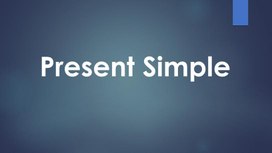 Презентация на тему "Present Simple"