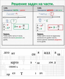 Образец решения задач по математике в 6 классе на тему _Решение задач на части_