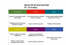 Обложка для материала Неделя психологии