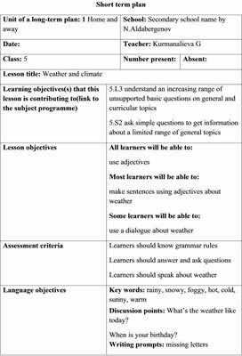 Weather and climate 5 form