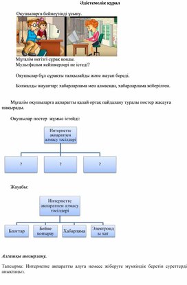 Обложка для материала 3Ғаламтор желісіндегі қауіпсіздік_2 сабақ 1 нұсқа_Әдістемелік құрал
