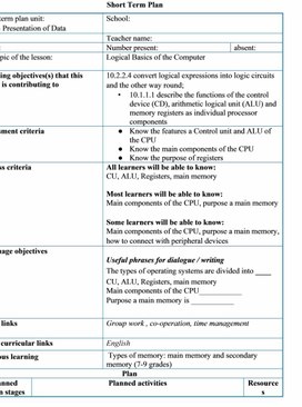 1_Computer science grade 10 Logical Basics of the Computer_lesson_plan_1 variant