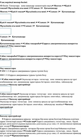 Обложка для материала 1СКэрролл диаграммасында ақпаратты көрсету ҚЫСҚА МЕРЗІМДІ ЖОСПАР