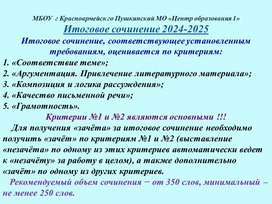 В помощь к подготовке к итоговому сочинению (декабрь).