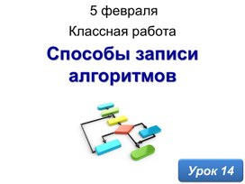 Презентация к уроку информатики "Способы записи алгоритмов"