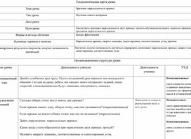 Конспект урока по теме "Признаки параллельности прямых"