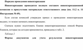 Обложка для материала Порядок проведения инвентаризации