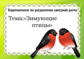 Картотека по развитию связной речи "Зимующие птицы"