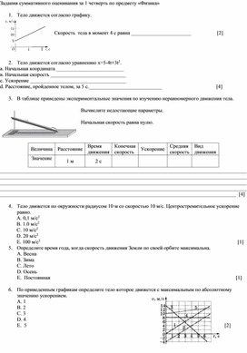 Соч 9 кл Основы кинематики