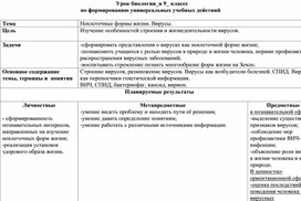 Урок биологии в 9 классе по теме "Вирусы"