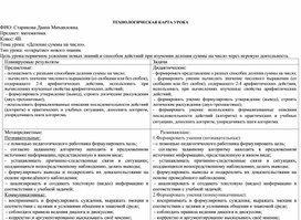 Обложка для материала Технологическая карта урока по математике в 4 классе
