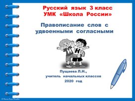 Презентация "Правописание слов с удвоенными согласными"