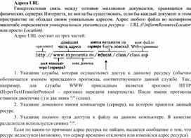 Обложка для материала Адреса URL