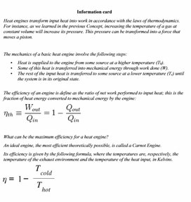 Обложка для материала Cyclic processes and their effeciency, Carnot cycle Information card