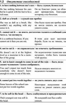 Обложка для материала АНГЛИЙСКИЙ слова отсутствие споособностей