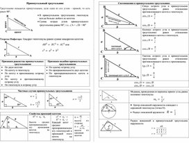 Подготовка к ОГЭ. Теория по теме "Прямоугольный треугольник"