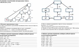 Формирующий контроль 5 класс Сложение и вычитание натуральных чисел