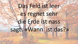 Презентация по немецкому языку для 6 класса "Der Herbst ist da"