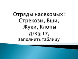 Отряды Насекомых Стрекозы, Жуки, Вши