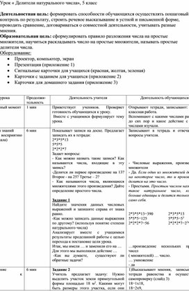 Обложка для материала Делители натурального числа