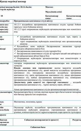 Обложка для материала 2Программалық қамтамасыз етуді жіктеу_Сабақ жоспары (1)