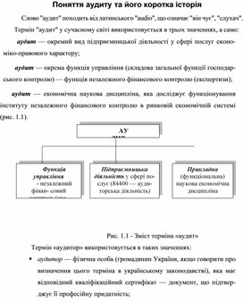 Обложка для материала Поняття аудиту та його коротка історія