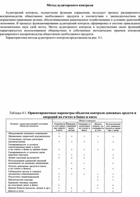 Обложка для материала Метод аудиторского контроля