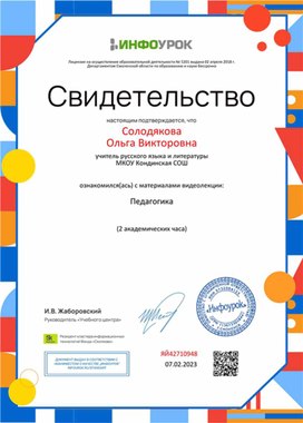 Обложка для материала Свидетельство видеолекции "Педагогика"